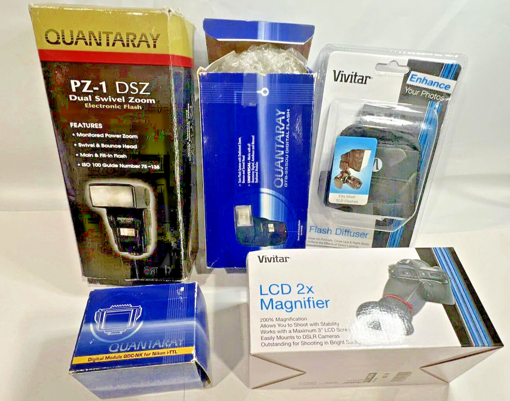 Camera Flashes & Attachments Mixed Lot (ALL RETURNS/DEFECTIVE)