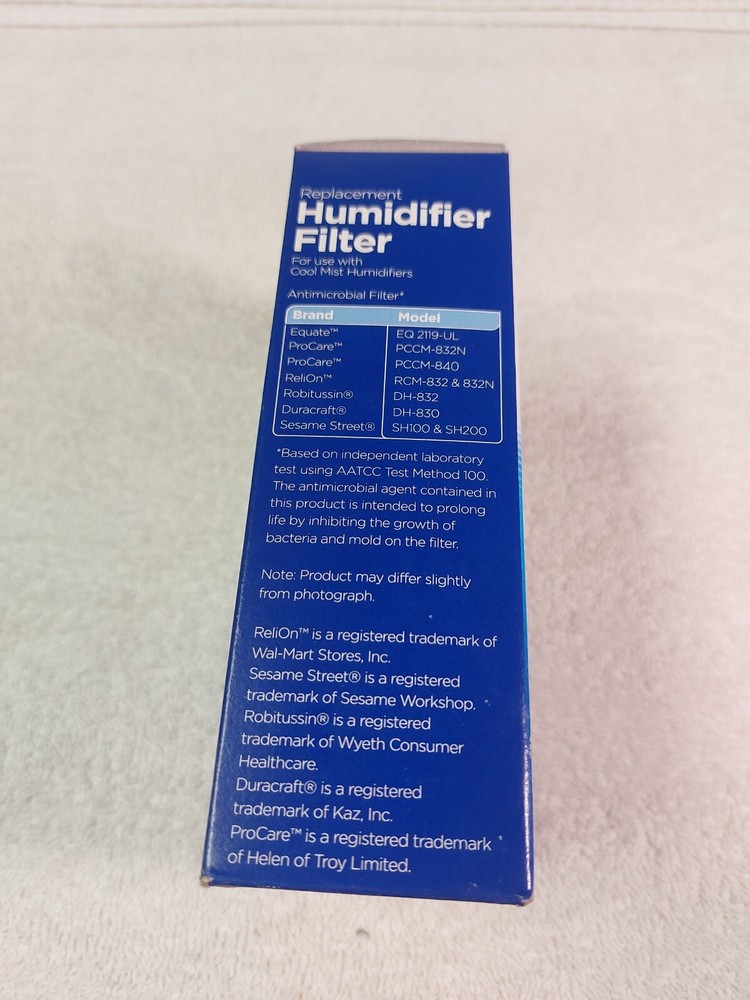 Equate Replacement Cool Mist Humidifier Filter EQ-2119 RCM-832N