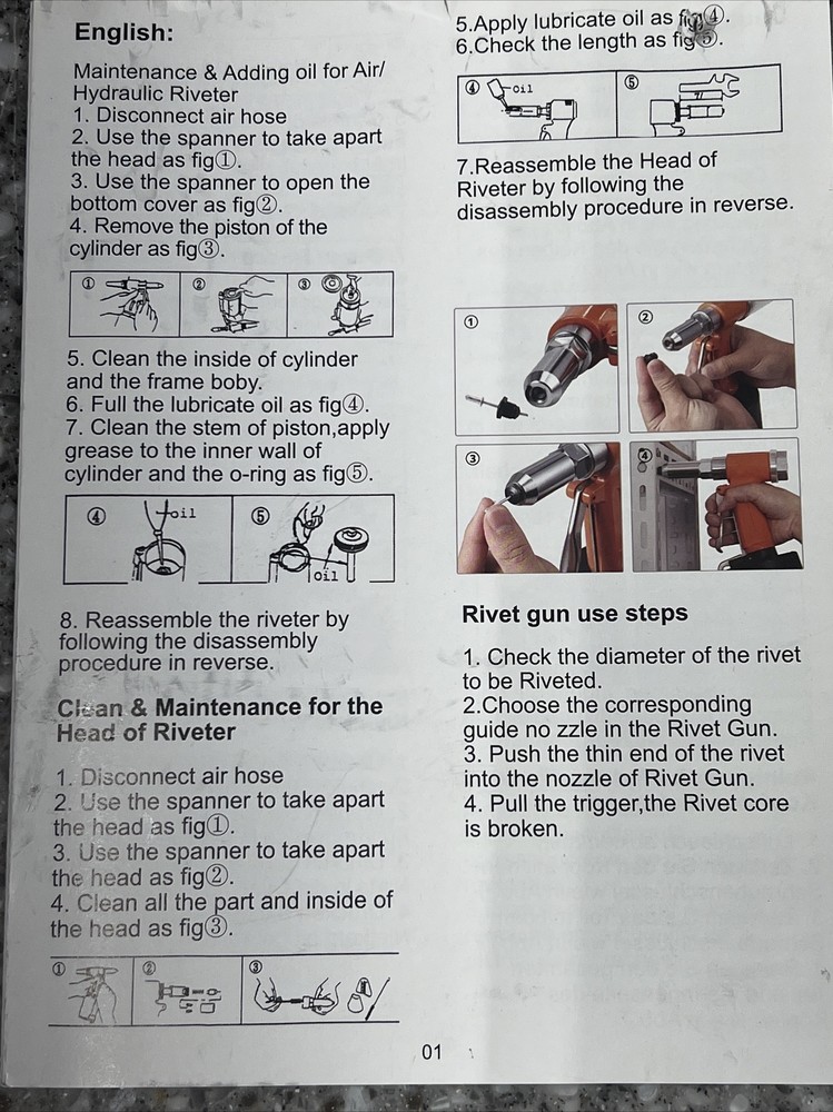 Pneumatic Tools Pneumatic Rivet Vertical Rivet Nail Pull Nail 16mm