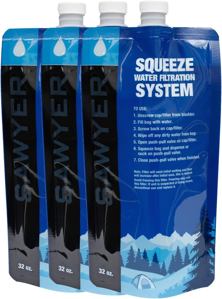 32oz Lightweight Replacement Pouches – Safe Drinking Anywhere with Sawyer System