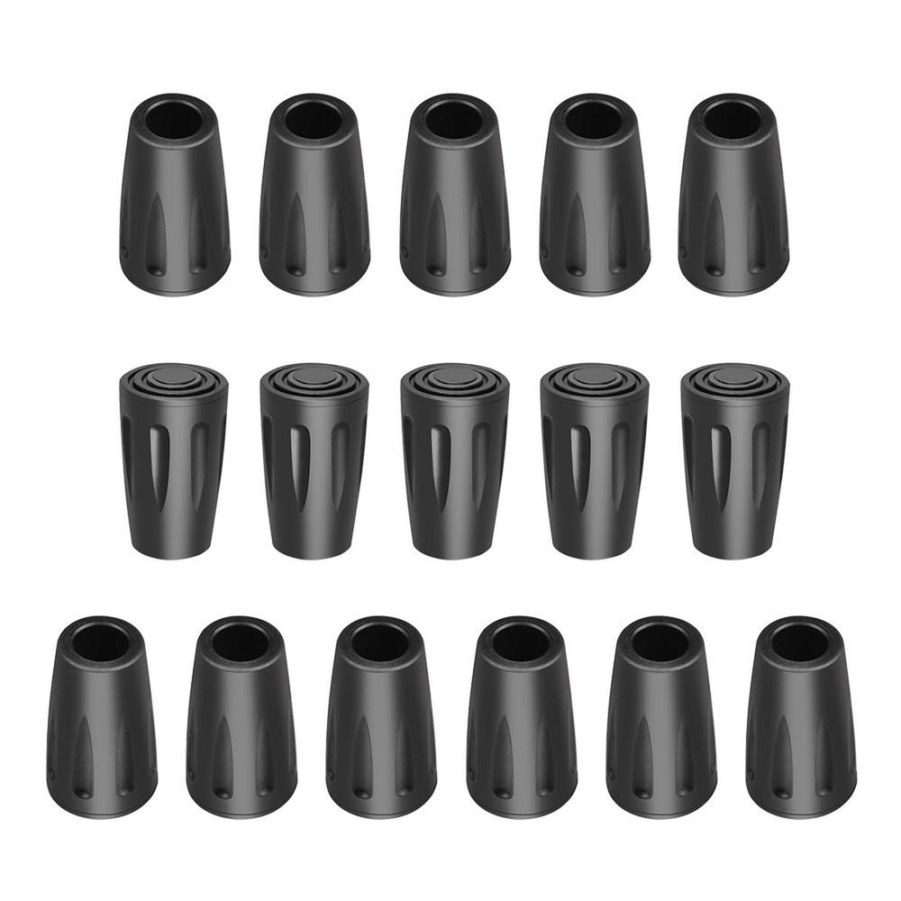 Hiking Pole Replacement Tips 16 Pack Rubber Tips for Walking Sticks Tips Trek...