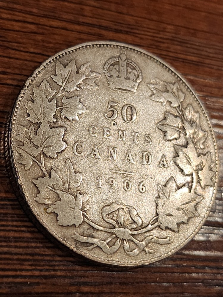 1906 Canada 50 Cents Silver Coin