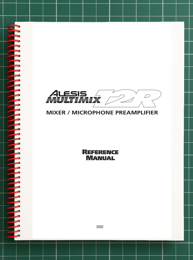 Alesis 12-R — Reference Manual User Guide Instructions — 57 Pages — USA Made