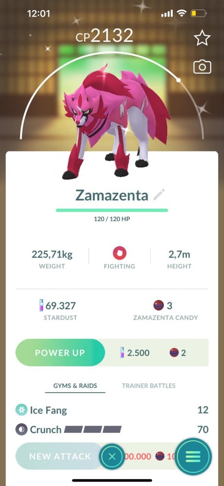 ✨ Shiny Zamazenta ✨  P T C - 80k stardust - Description