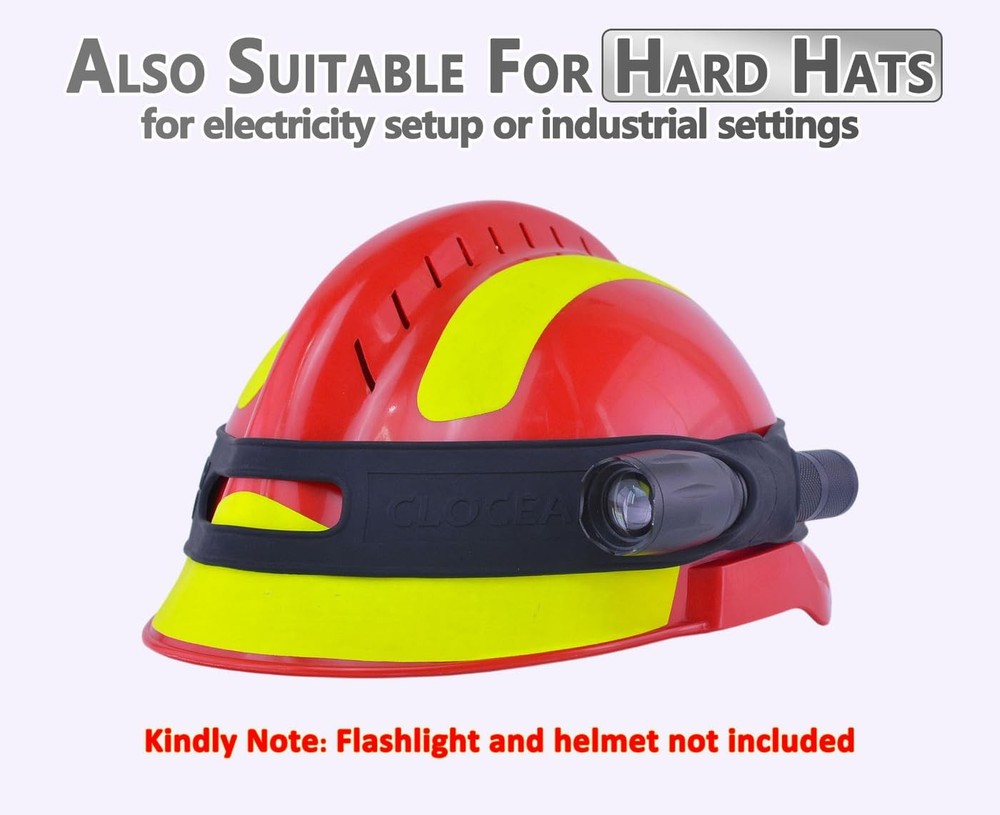 2 Pack Firefighter Helmet Straps, Thickened Rubber Black