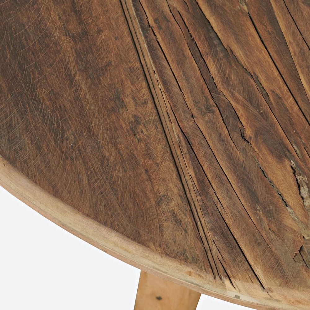 Reclamation 36" Round Rustic Reclaimed Solid Wood Coffee Table