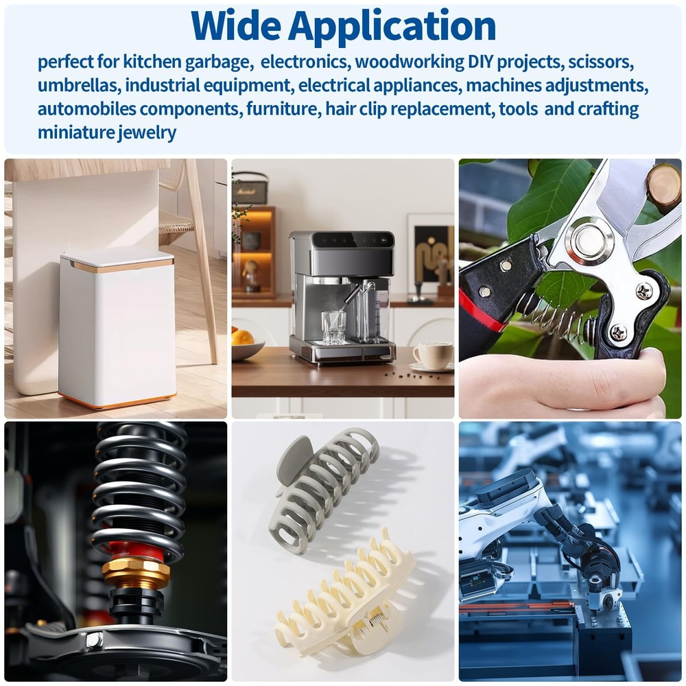 Waltool 115Pcs 21 Sizes Torsional Springs and Mini Compression Spring...