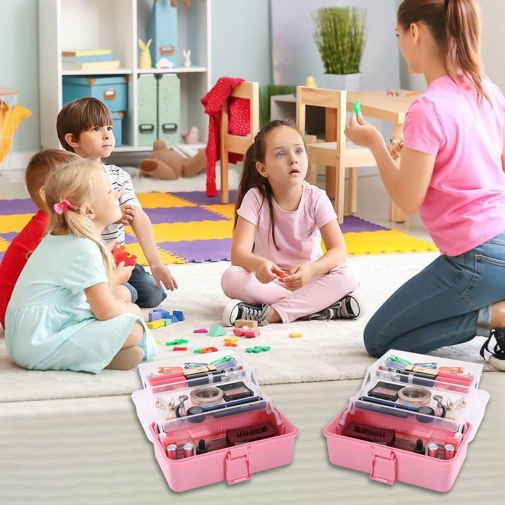Flower River 11(in) Versatile Three-Layer Folding Organizer Box,Ideal for Art...