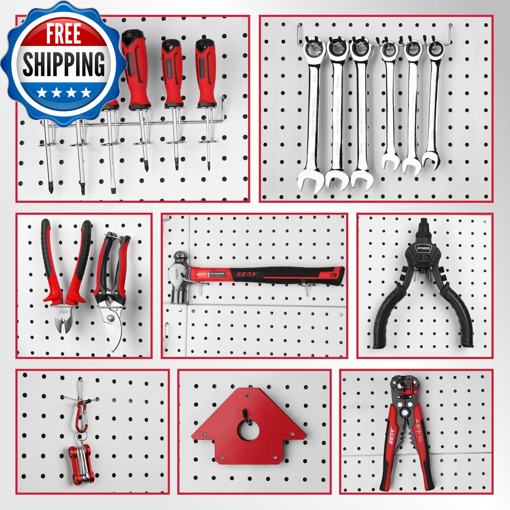 300 Piece Pegboard Hook Set Pegboard Organizer Accessories for Hanging...