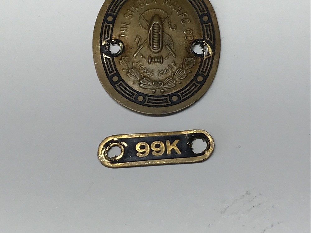 Singer 99K Sewing Machine Head Badges
