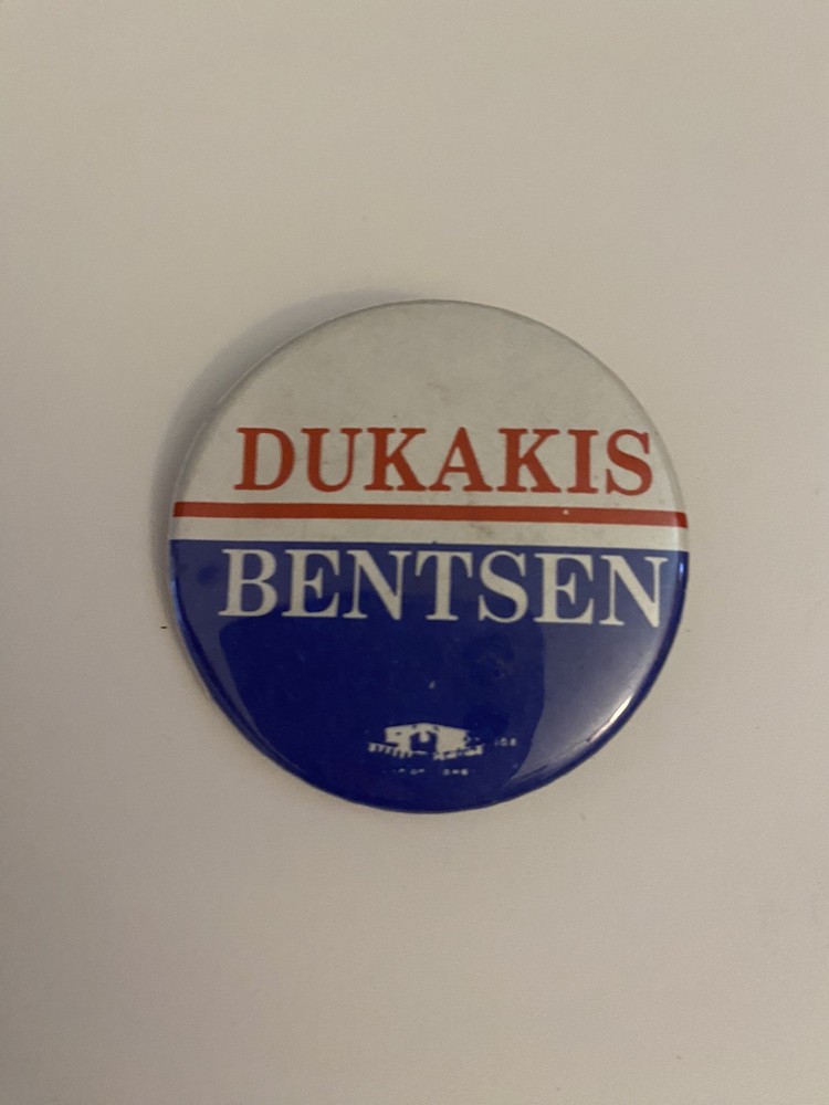 Dukakis Bentsen Pin Back Button P111