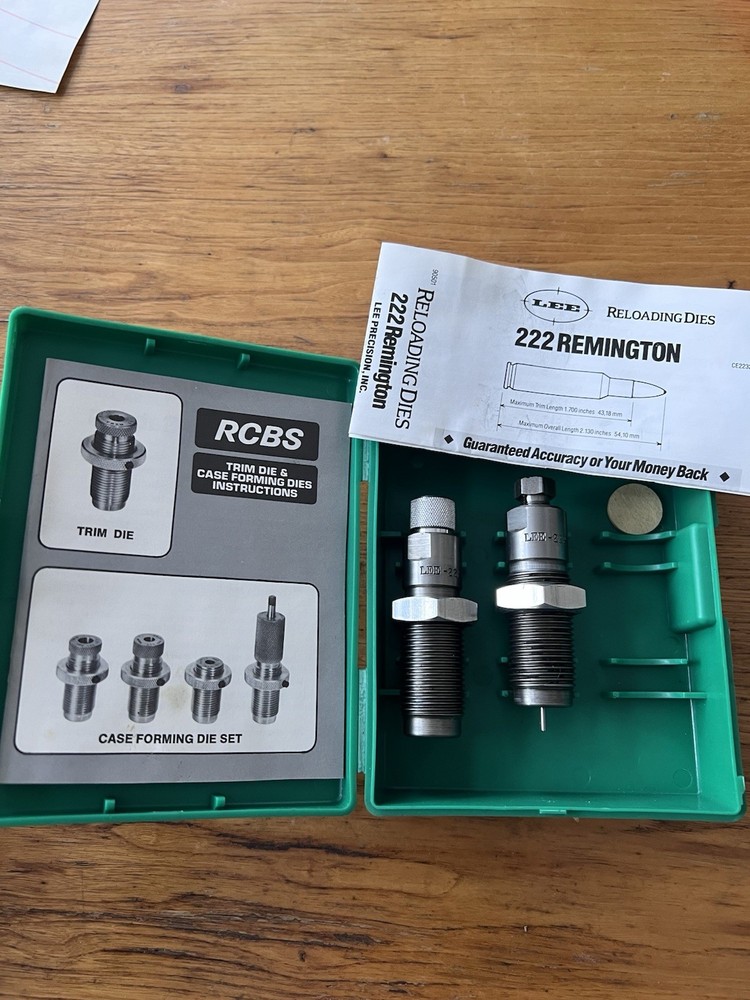 RCBS Die Set Carb Reloading Hunting 10965 222 REM