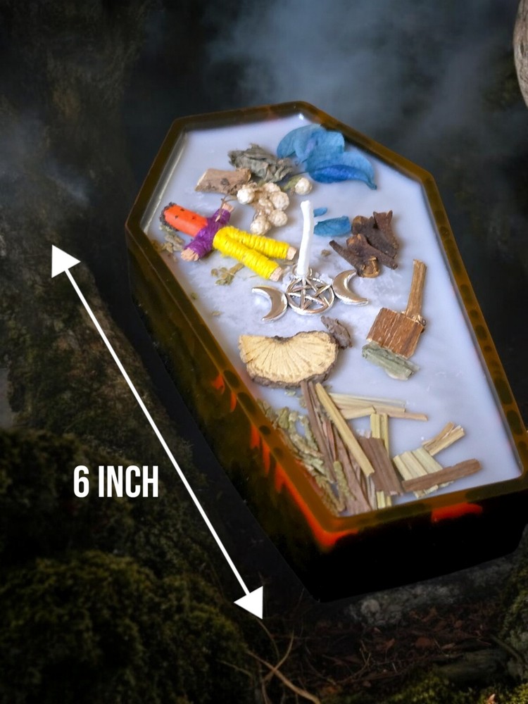 Pagan Coffin Candle.Three in one.Wicca.Paganism.Intention...