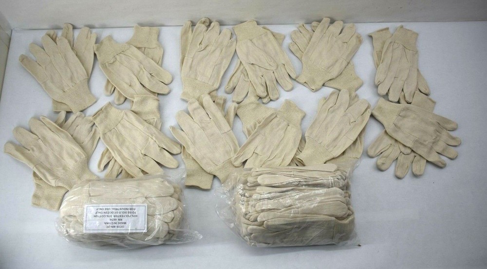 36 Pair 65% Polyester 35% Cotton Multipurpose Industrial Worker Gloves Bulk
