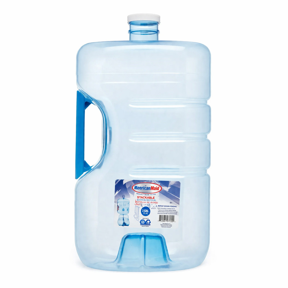 3 Gallon Water Jug BPA Free Stackable Refillable Bottle w/ Handle Lid