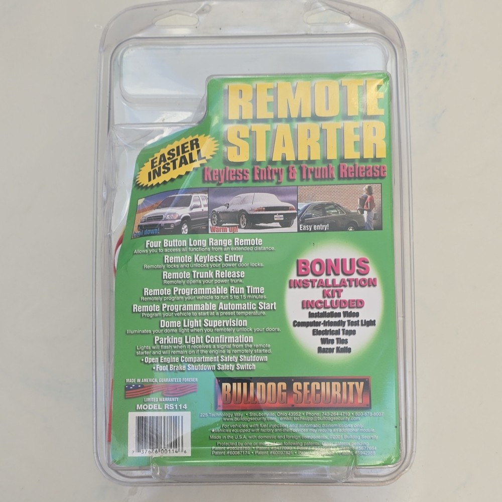 Bulldog Security Long Range Remote Starter System Model RS 114