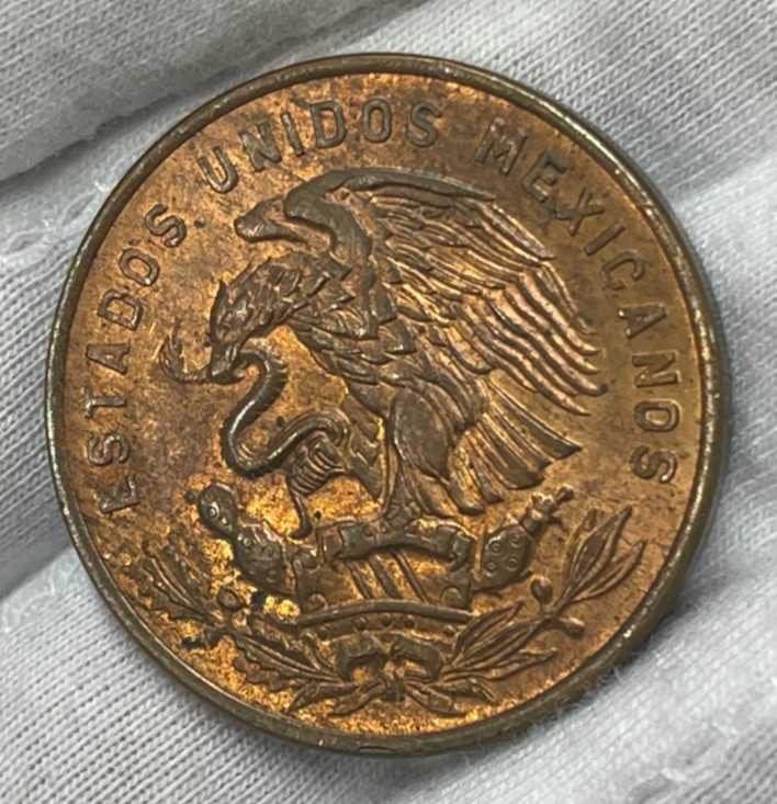 1957 Mexico 20 Centavos Coin Excellent Condition