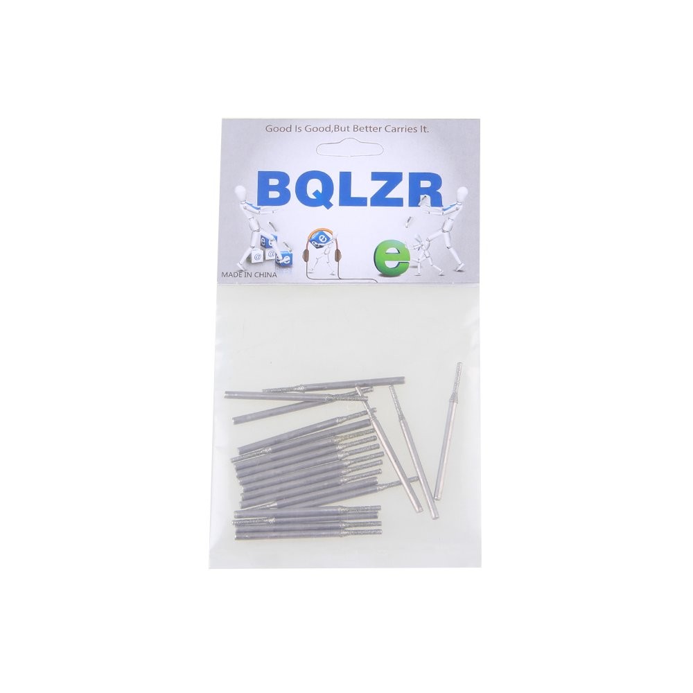 BQLZR Silver 1.5mm Diamond Electroplated Core Drill Hole Bits for Gems Pack...