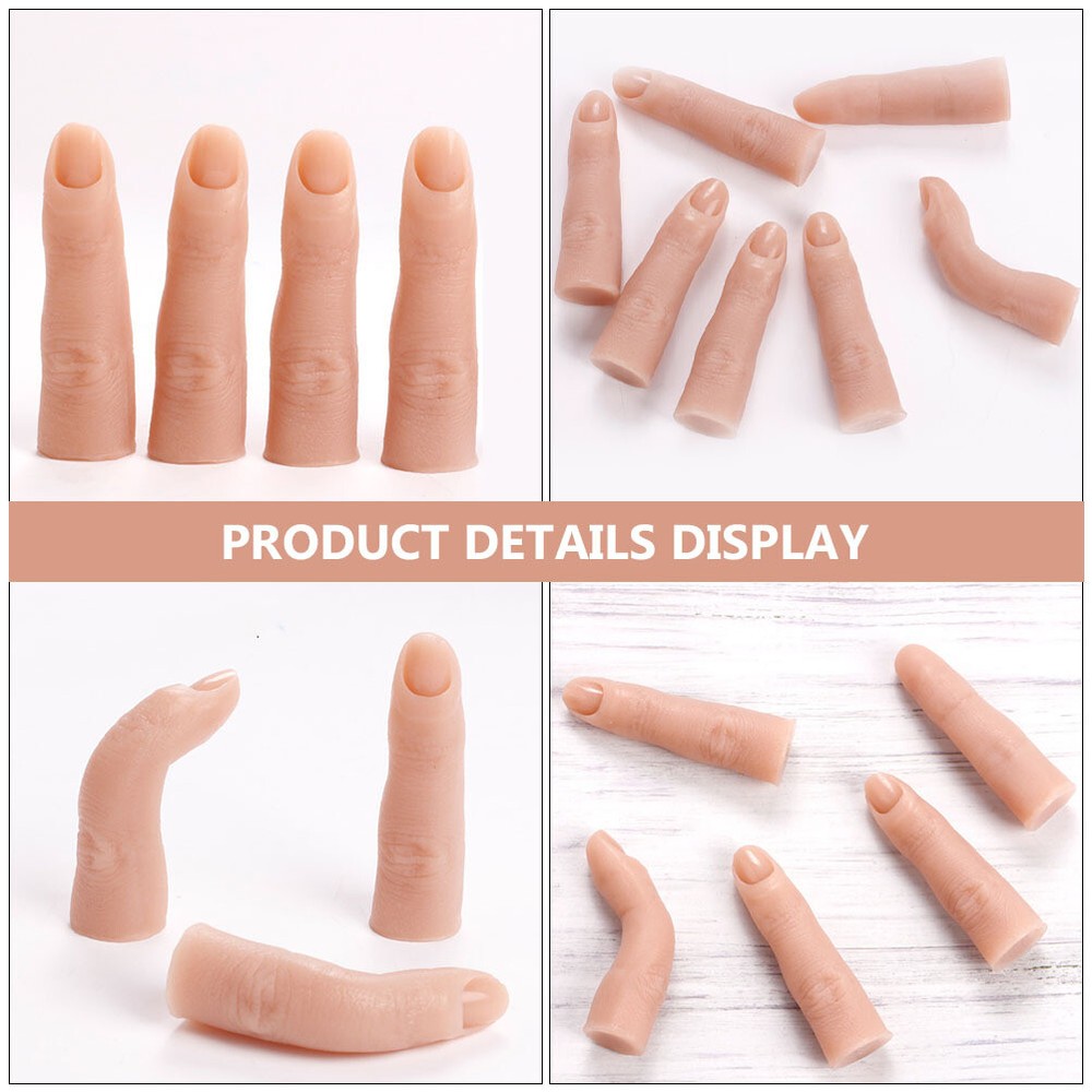 Prosthetic Finger Tips Realistic Silicone Hand Full Practice Tools Hands Fake