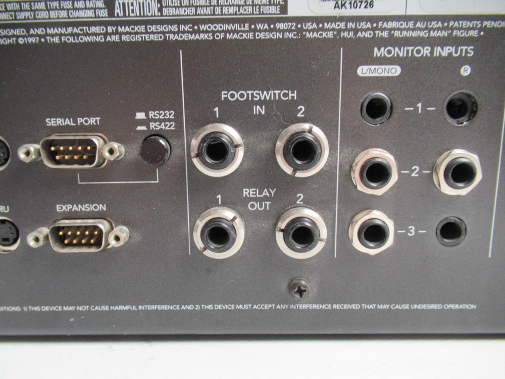 Mackie HUI Human User Interface DAW Surface Controller 9M1803 8-Channel