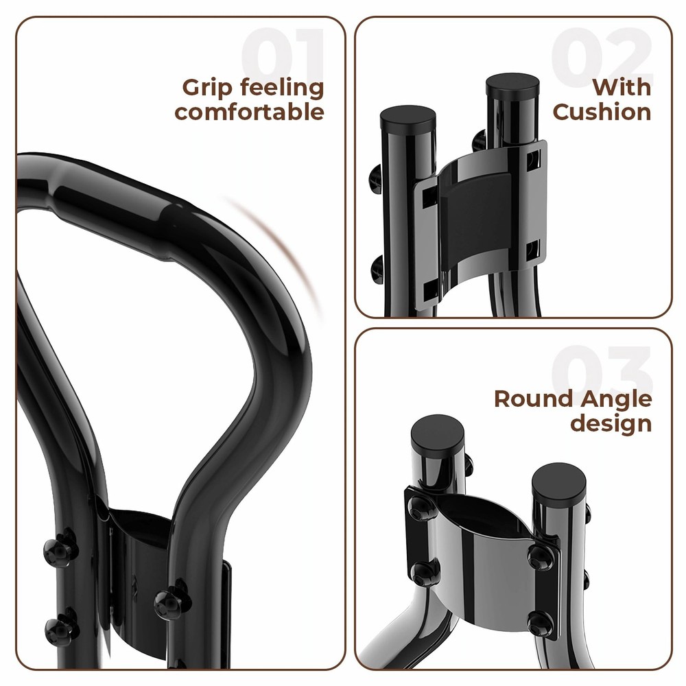 Modern Black Metal Recliner Handle Extender, Oversized Lever Extender for Eld...