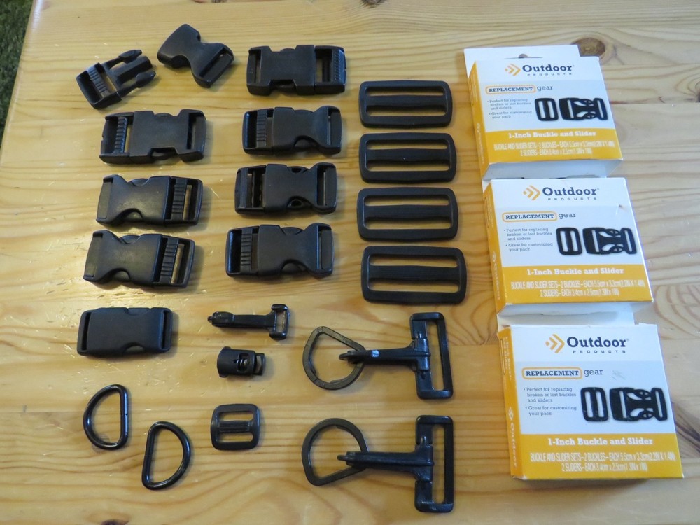 Large Lot of Plastic Buckles for Strap Replacement, Quick Side Release Buckles