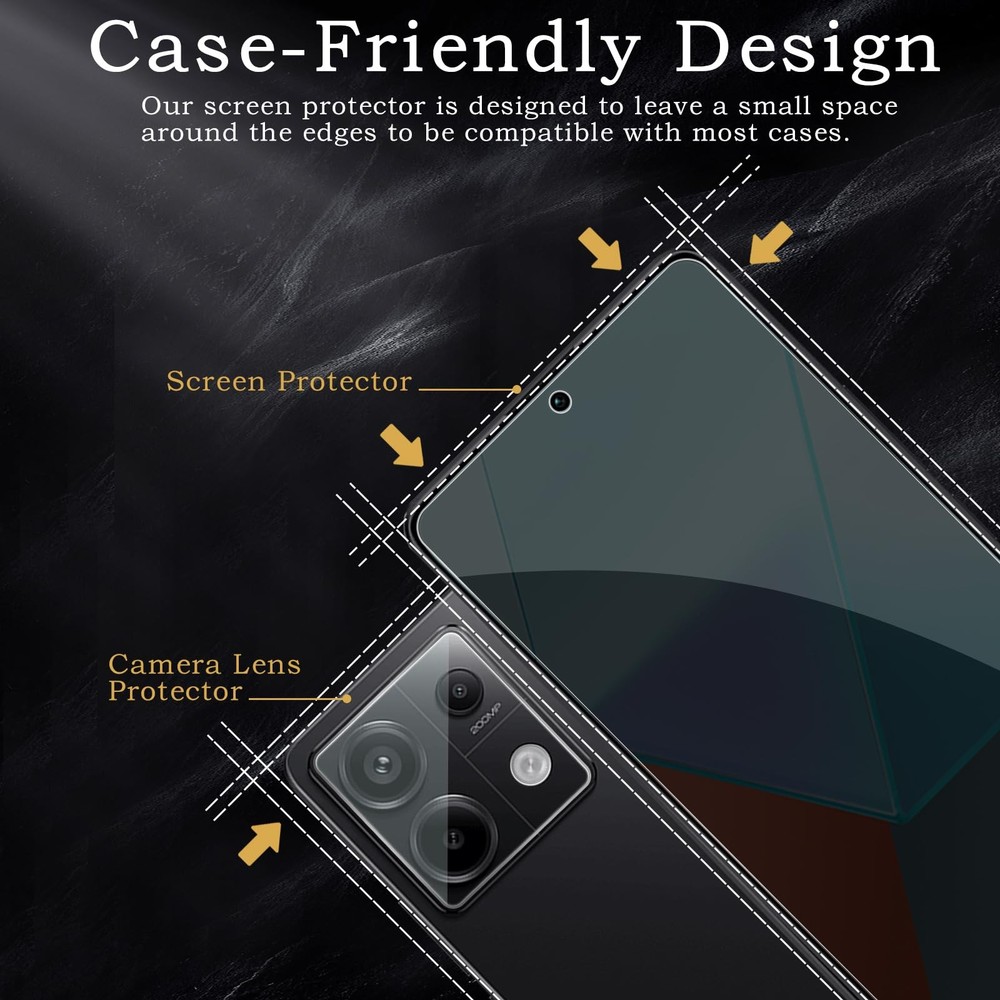 Privacy Screen Protector for Xiaomi Redmi Note 13 Pro 5G, Shatterproof...