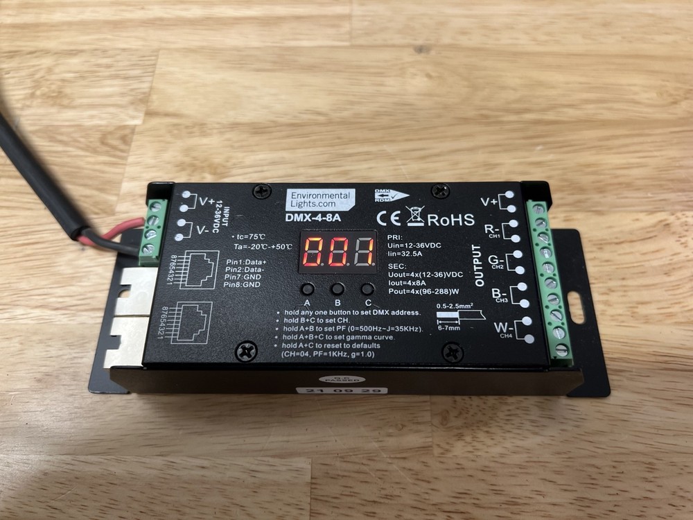 Environmental Lights Decoder DMX-4-8A RGBW 12-24v / GREAT DEAL
