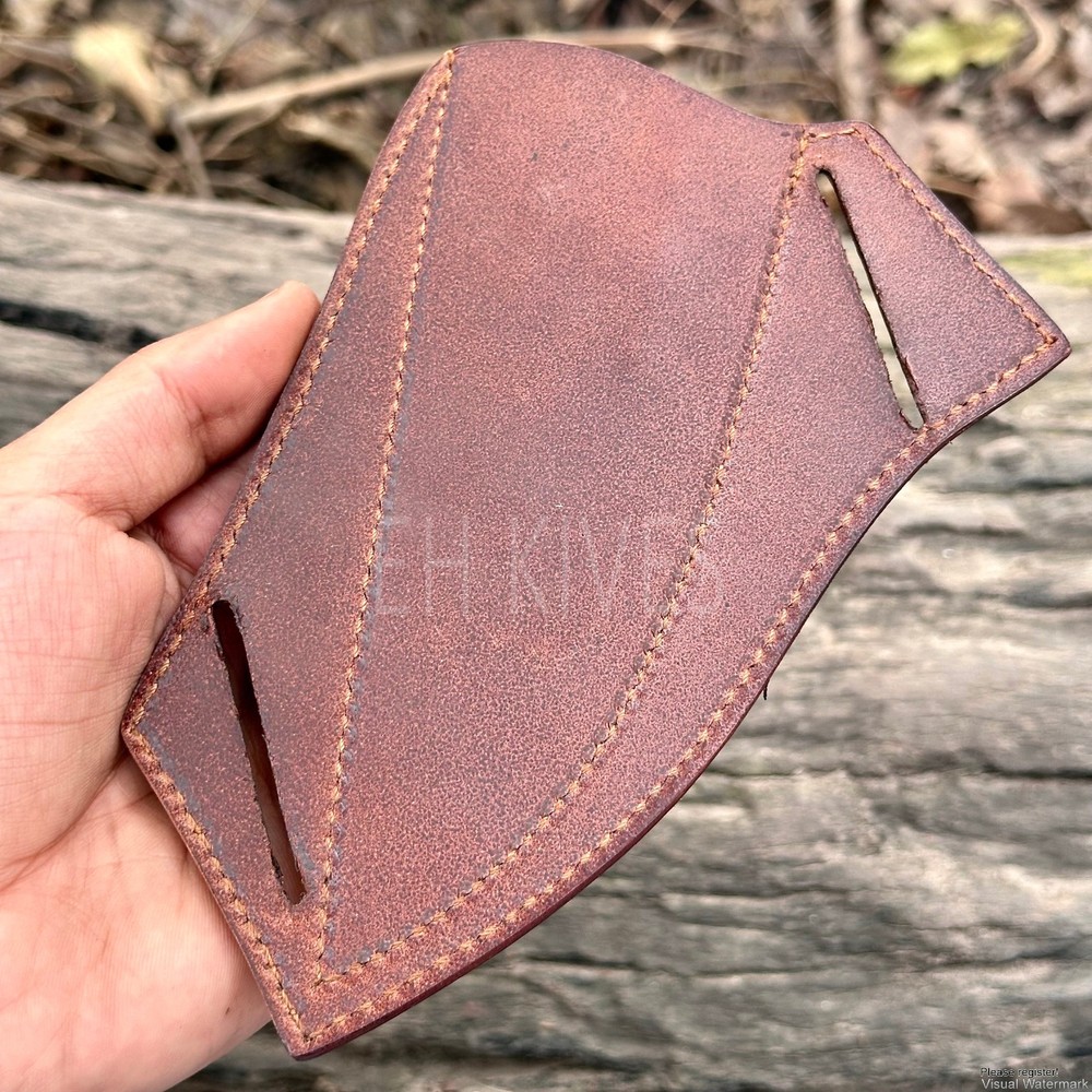Custom Engraved Pure Leather Belt Loop Sheath for Fixed Blade & Skinner