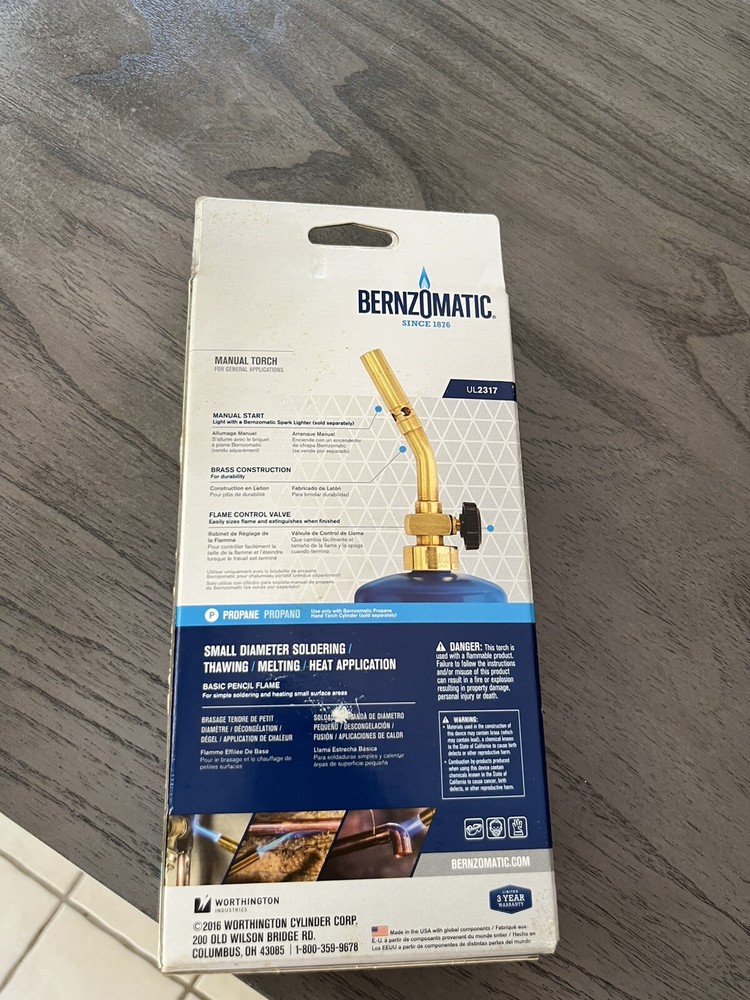 bernzomatic manual torch