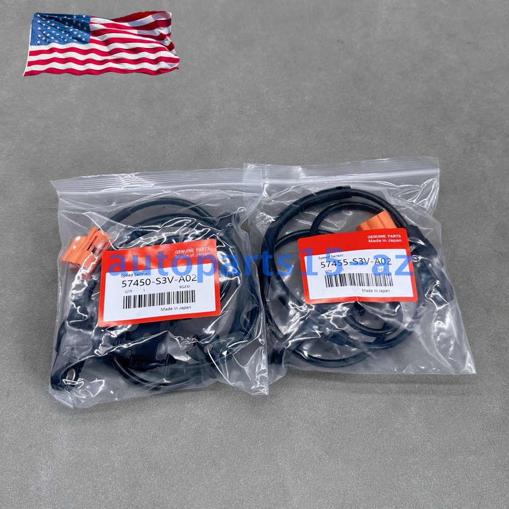 2x ABS Speed Sensor For Honda Pilot 03-08 Front Driver and Passenger Side