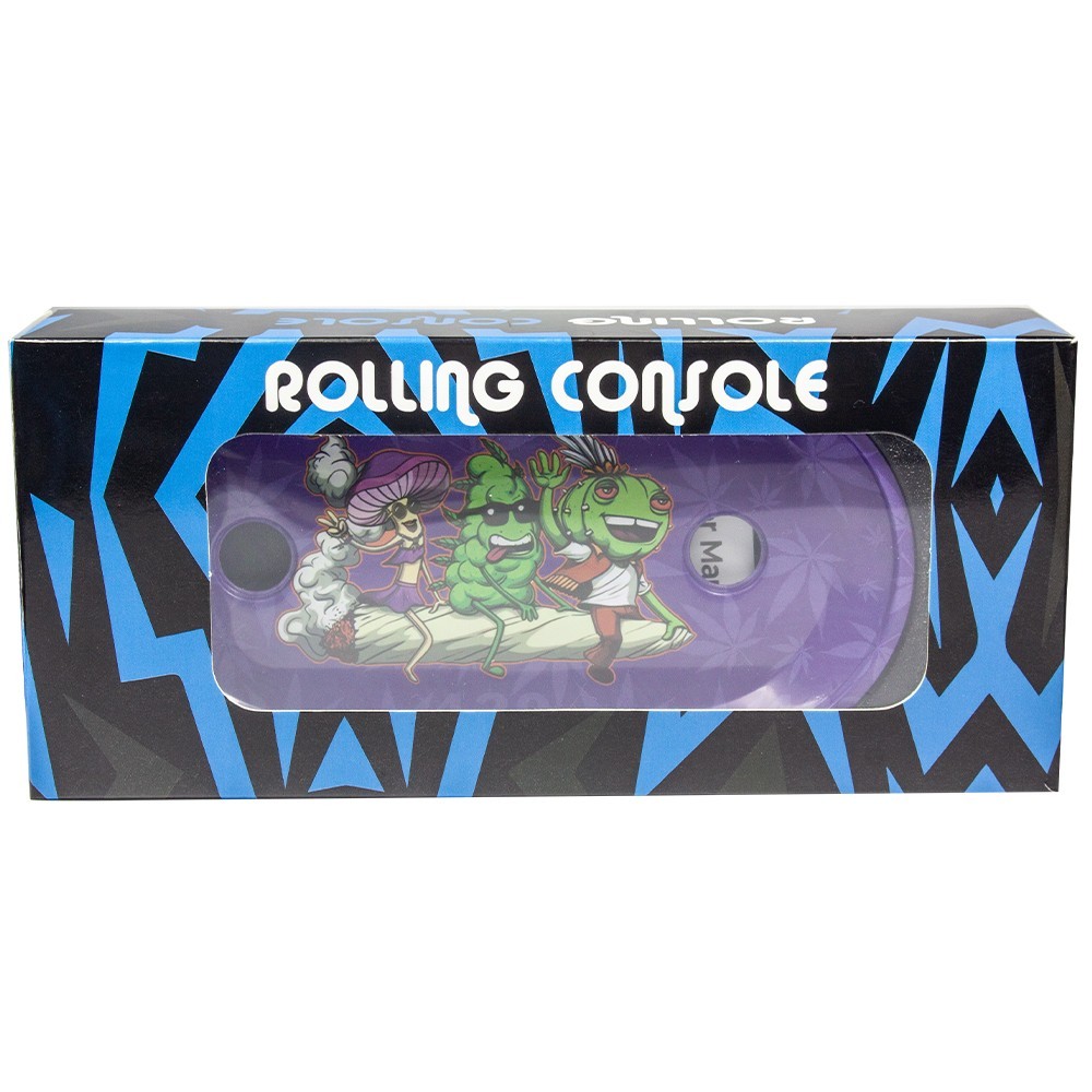 Foldable Rolling Tray with Cone Loader for King or 1-1/4 Size Pre Rolled-Zombie
