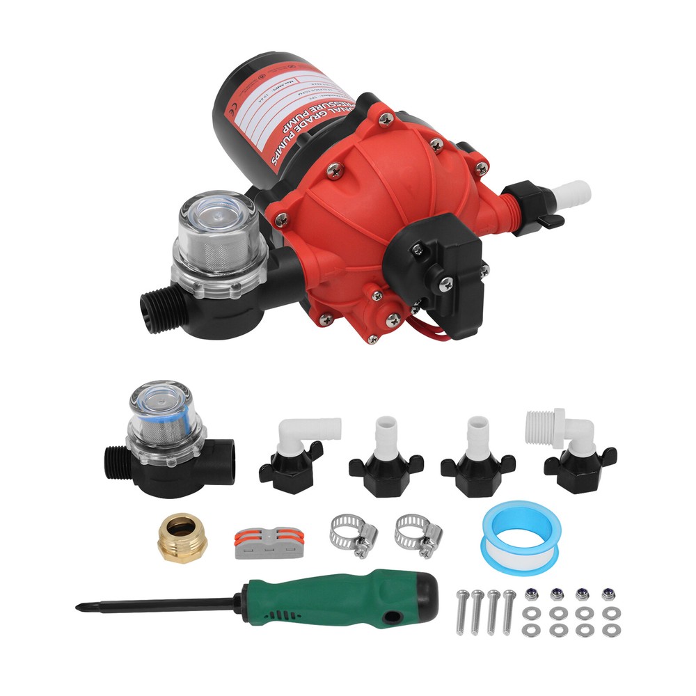 70 PSI High Pressure RV Water Pump Diaphragm DC 12V Self-Priming Pump 6.5 GPM