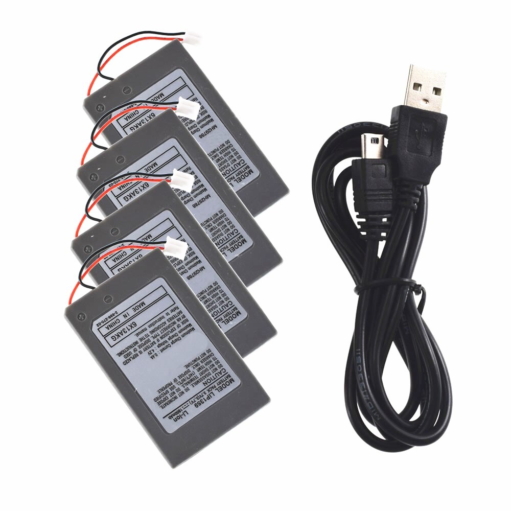 4x Replacement Battery for Sony PlayStation PS3 Six Axis DualShock 3 Controller
