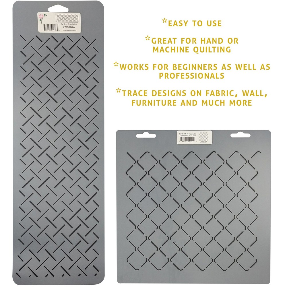 2 Quilting Stencil Mock Crosshatch Quilt Patterns Diamond Grid Stencils Pattern