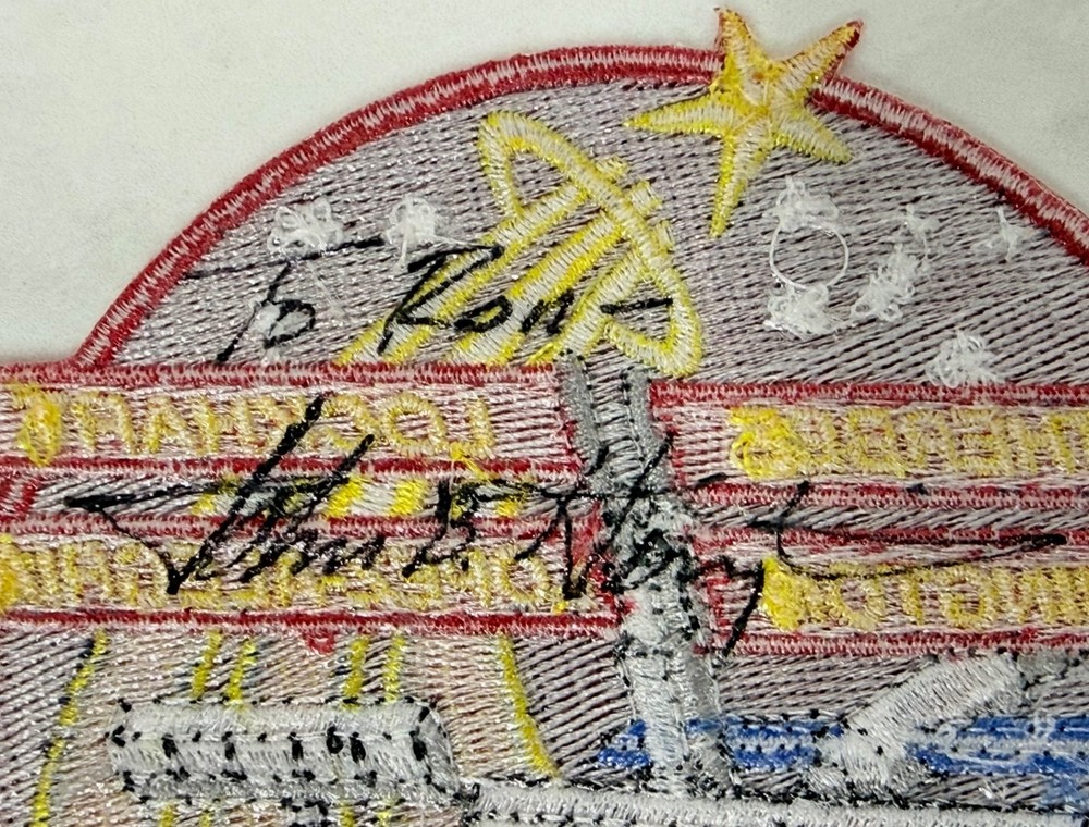 NASA ISS Patch Signed John Herrington First Native American Astronaut