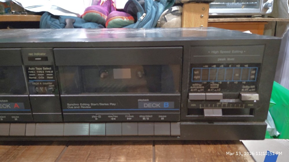 Vintage Technics RS-D170km Dual Cassette Deck Player/Record Dolby System Tested