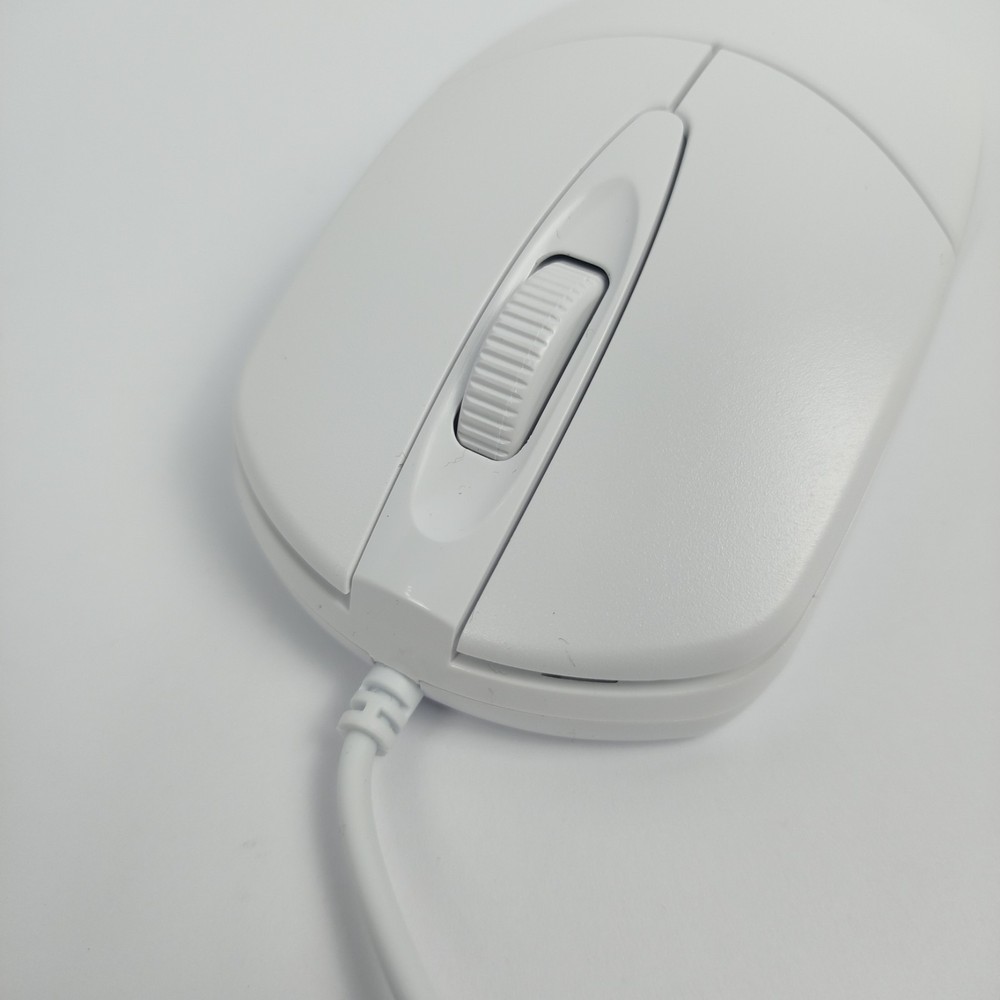 Anesty Wired Computer Mouse Computer Peripherals, USB Mouse with 1000 DPI, White
