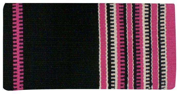 32" x 64" Wool saddle blanket with colored zipper design