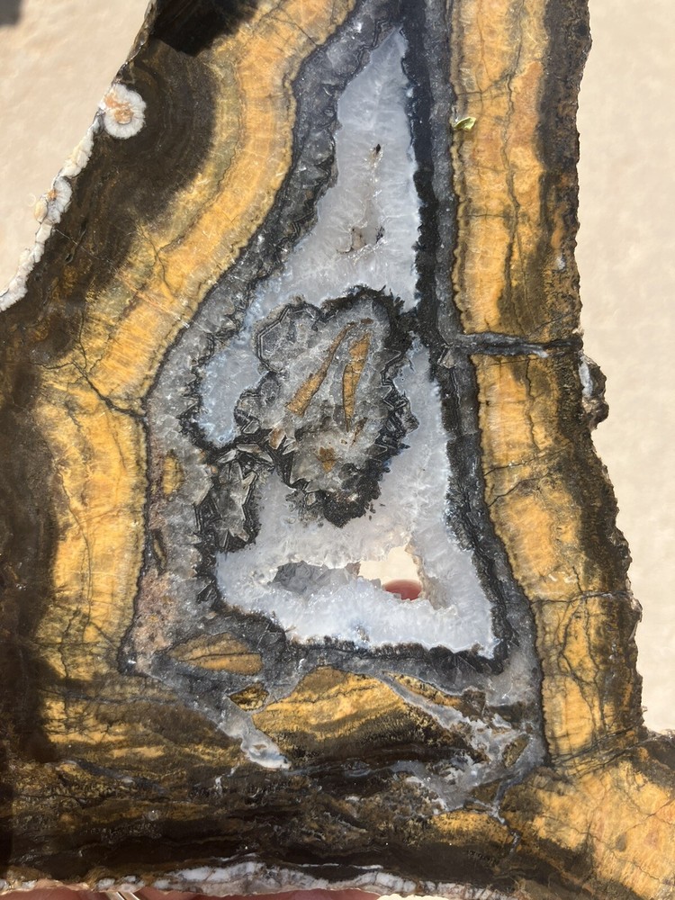Black And Gold Agate Slab