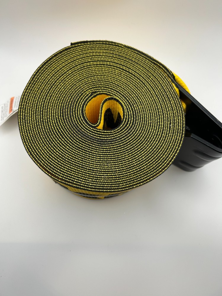 Qty 2 Kinedyne 4" x 27' Winch Straps w/ flat hook, Flatbed Tie Down Strap