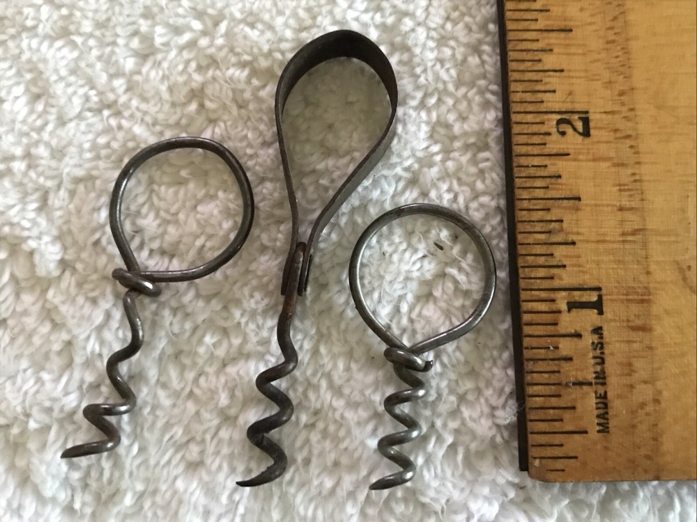 3 VINTAGE 1800’s CORKSCREWS