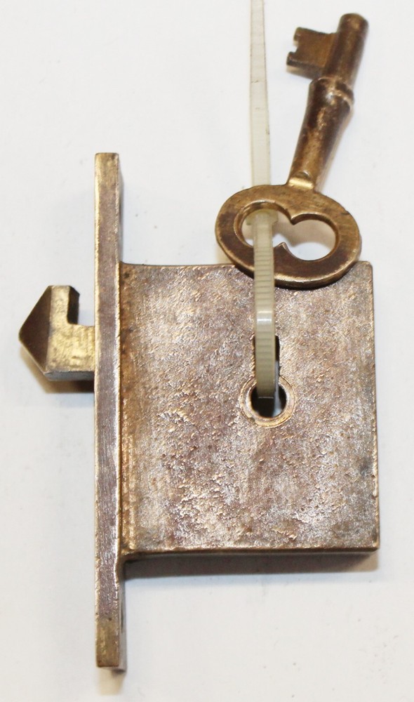 Keyed Drawer Lock-w/Key-Brass-Secure Lock