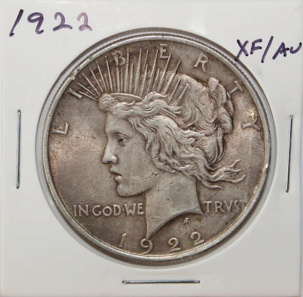 1922 US Peace Silver Dollar $1 EF XF Extremely Fine
