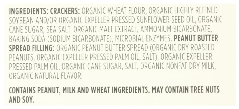 8 Count Organic Peanut Butter Crackers - Bite-Sized, Perfect for Lunchboxes