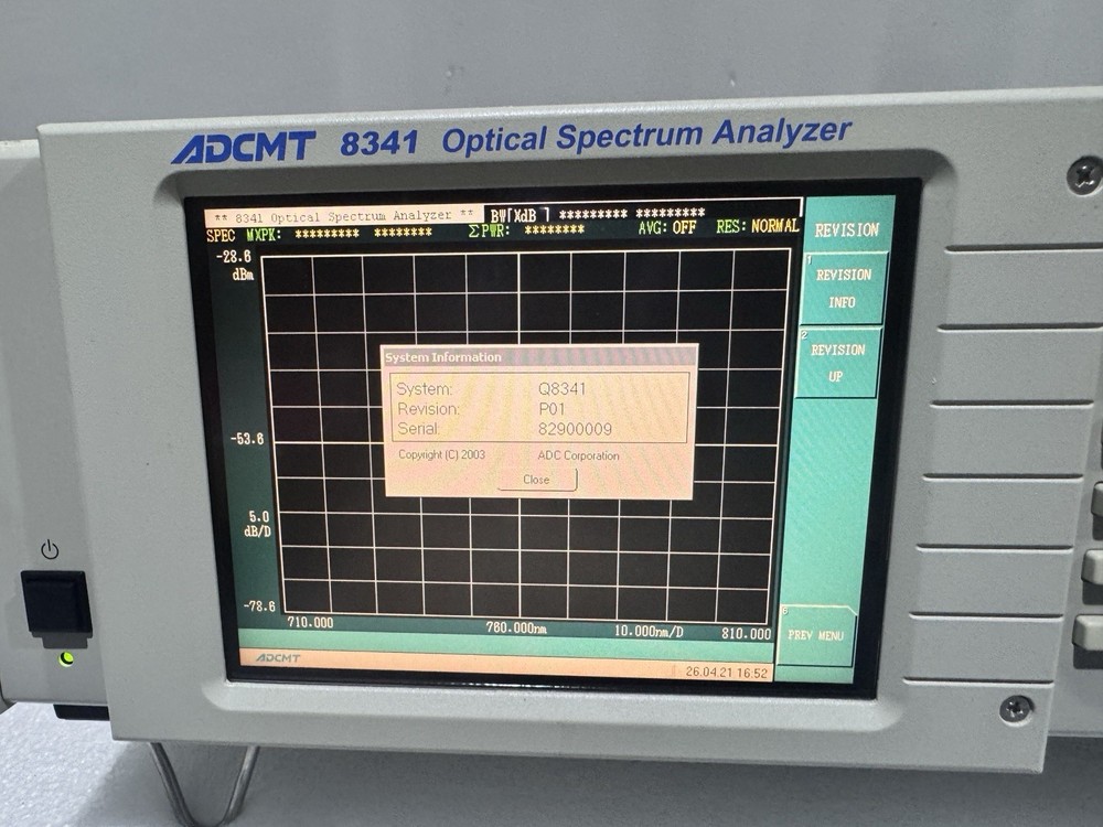 ADCMT 8341 Optical Spectrum Analyzer