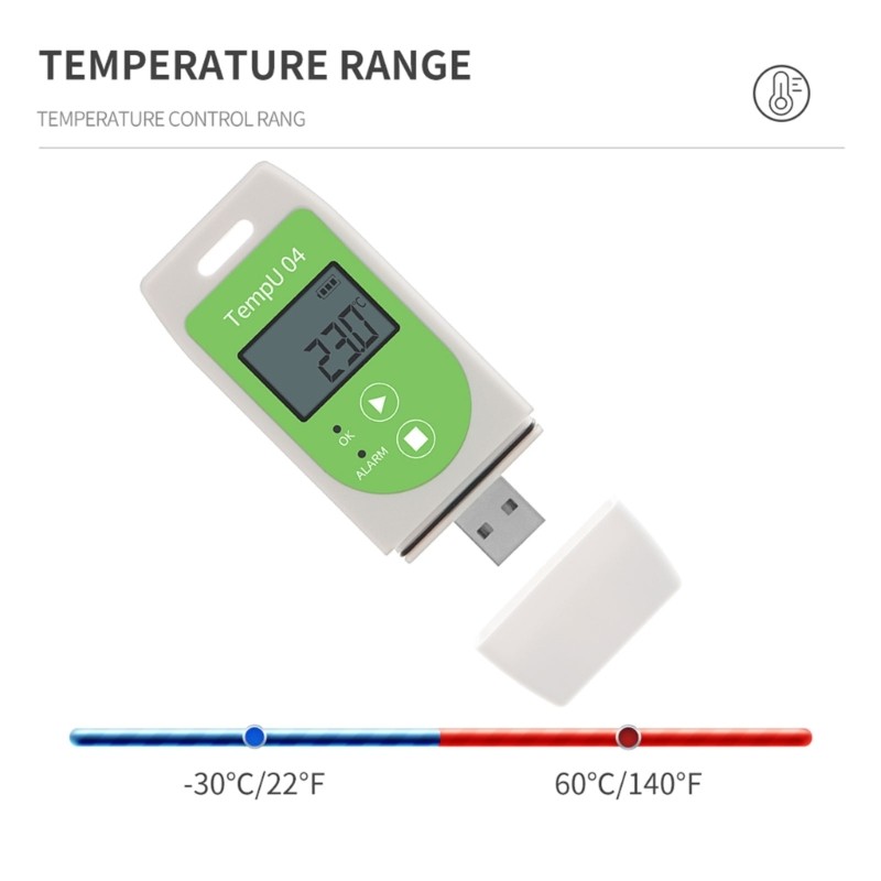Precise Temperature Recorder USB USB Temperature Data Logger Large Capacity