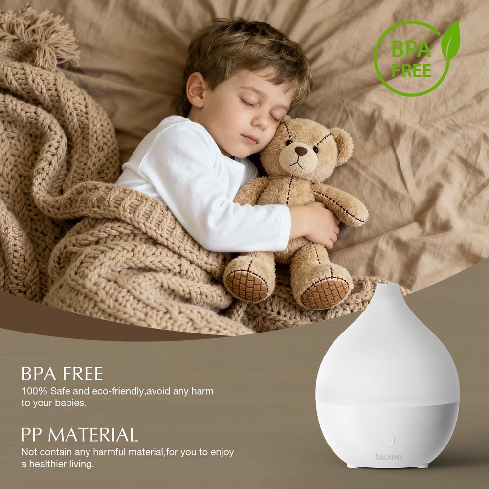 SALKING Essential Oil Diffuser, 100ml Small Aromatherapy Diffuser for White-1
