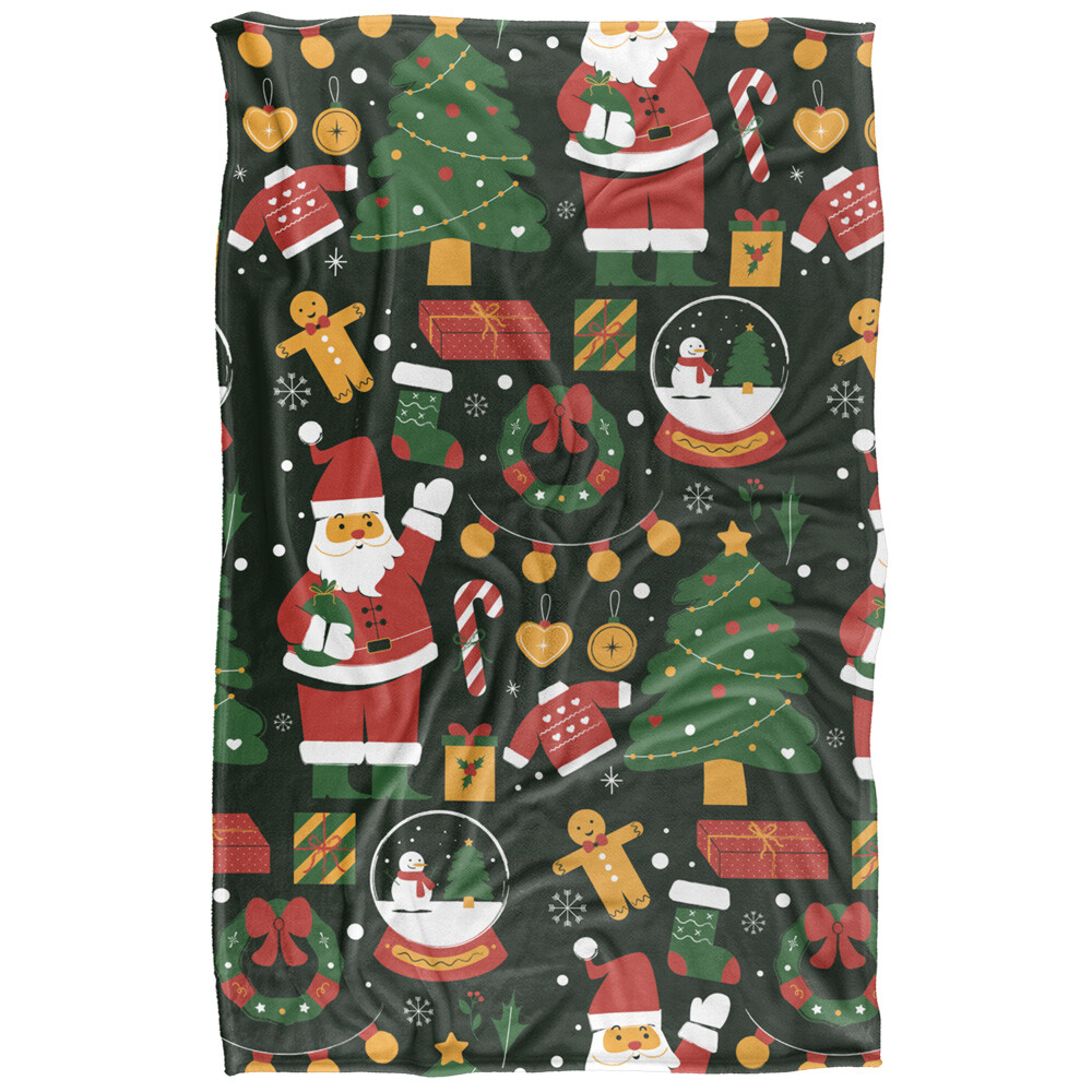 Christmas Icon Pattern Silky Touch Super Soft Throw Blanket