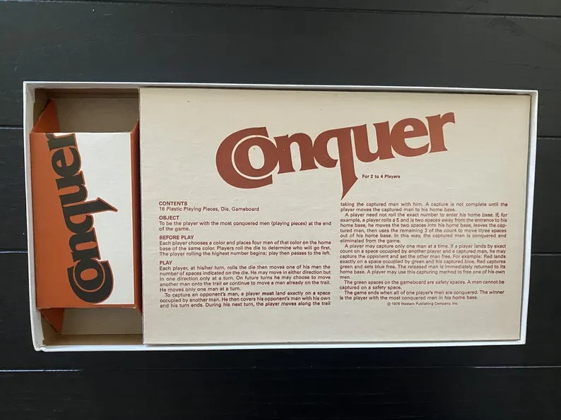 Vintage 1979 Conquer Board Game By Whitman - COMPELTE